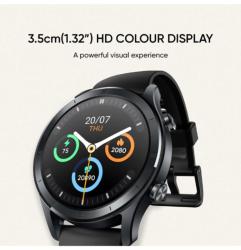 Realme TechLife Watch R100 Bluetooth Calling & 1.32inch Metallic Dial Smartwatch (Grey Strap, Free S