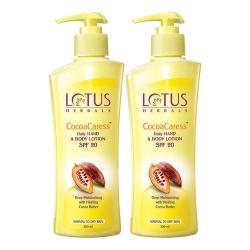 Lotus Herbals Cocoa Caress Daily Hand & Body Lotion SPF 20 - Pack Of 2(500ml)