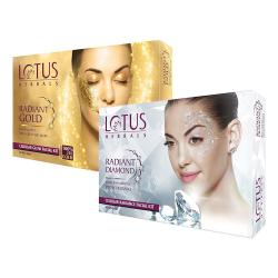 Lotus Herbals Cellular Glow Facial Kit & Diamond Facial Kit Combo(74g)