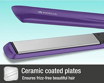 Havells HS4101 Ceramic Plates Fast Heat Up Hair Straightener, Straightens  Curls, Suitable For All H