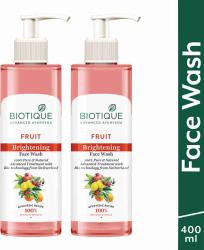 BIOTIQUE Fruit Brightening | For Men  Women| Suitable For All Skin Types Face Wash (400 Ml)