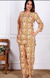 Cotton Digital Printed Co Ords Set For Women 