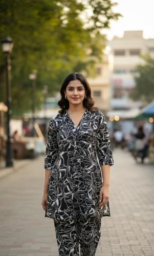 Designer cotton cords set for women