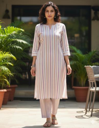 Designer Linen Cords Set For Women